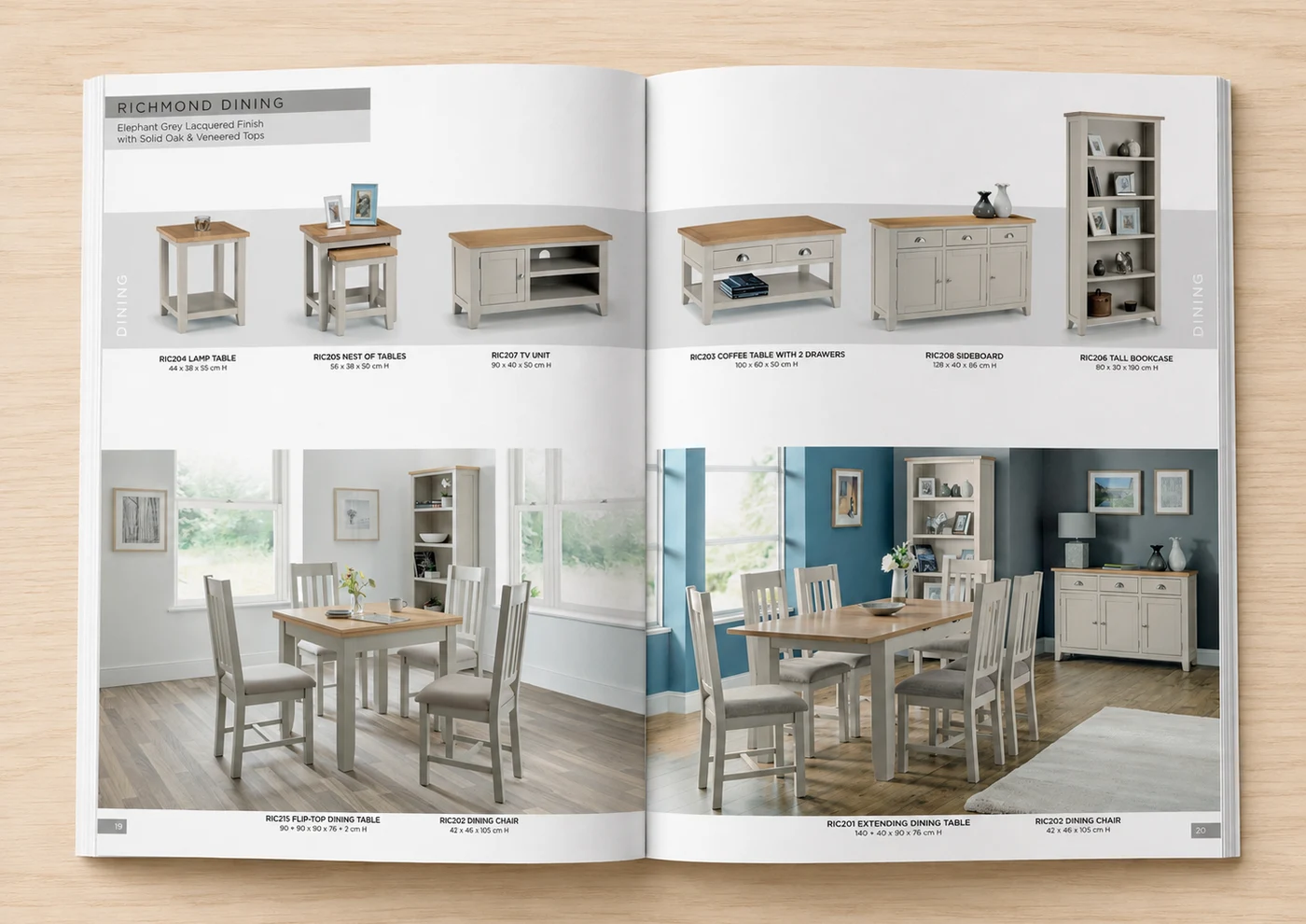 Original Julian Bowen catalogue spread with no trust badge, expert panel or sub-headings