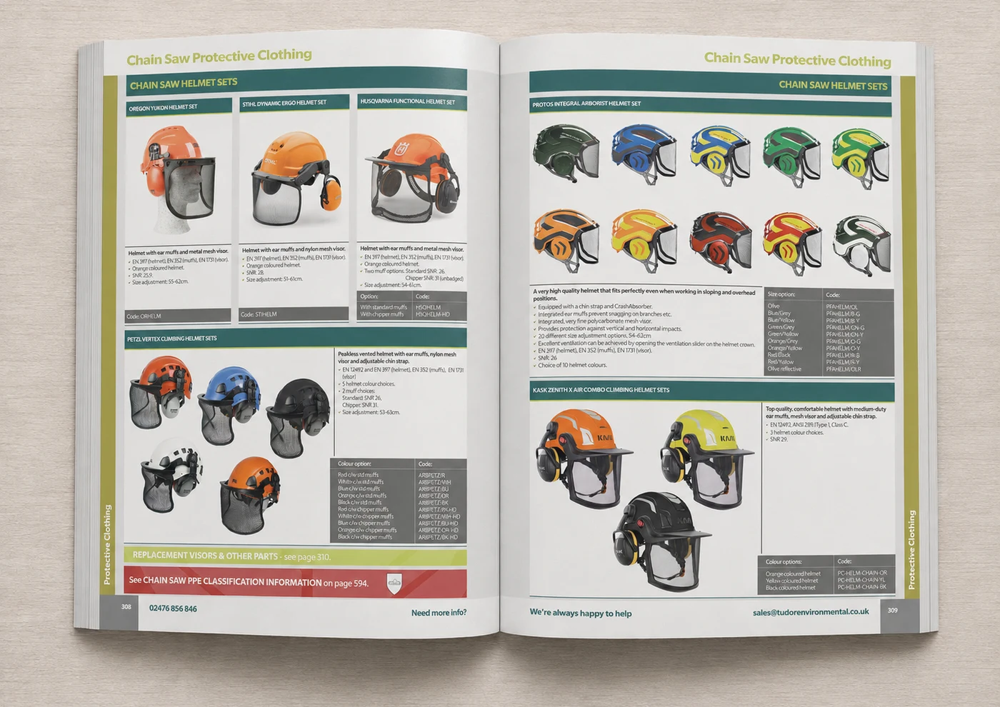 Original Tudor Environmental catalogue spread with no on-page authority or cross-sell